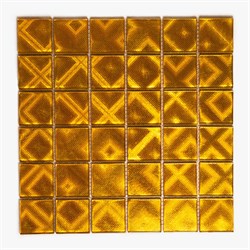 Мозаика стеклянная, золотой ромб ST062 - фото 5518