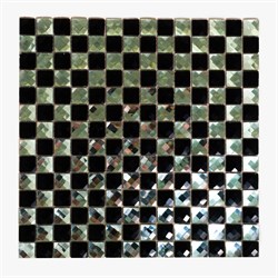 Мозаика стеклянная, черно-белые стразы F2x6/1 - фото 5888