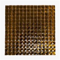Мозаика стеклянная, бронзовый отлив F2x3, 20*20 мм - фото 5911