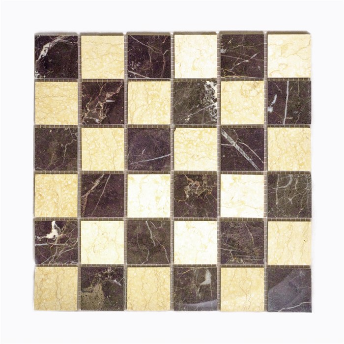 Мозаика из камня, шахматы, полированная P55p - фото 6221