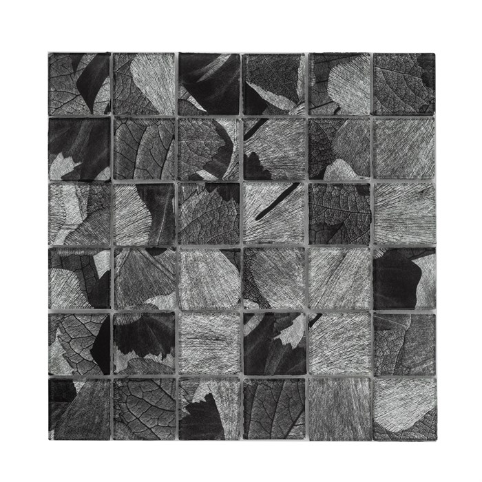 Мозаика стеклянная серый лист PM4002 PM4002