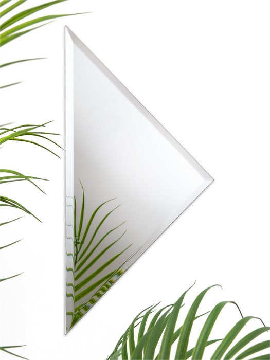 M302x1 Треугольная зеркальная серебряная плитка с фацетом 10 мм (300*300 мм) M302x1