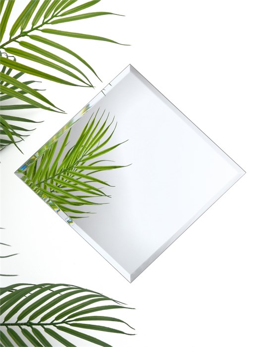 M20x1 Квадратная зеркальная серебряная плитка с фацетом 10 мм (200*200 мм) M20x1