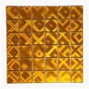 Мозаика стеклянная, золотой ромб ST062