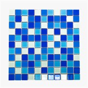 Мозаика стеклянная, бело-голубая FA022.023.025.080