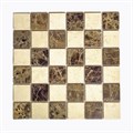 Мозаика каменная, шахматы, матовая P55 - фото 6218