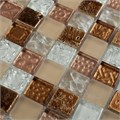 Мозаика стеклянная бежевая 011 011